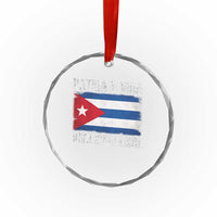 Patria y Vida Cuba Libre Crystal Glass Ornament Freedom Patriotic Cuban Flag