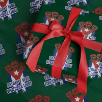 Patria y Vida Cuba Libre Wrapping Paper Roll Cuba Flag Fist Freedom Movement