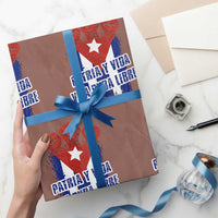 Patria y Vida Cuba Libre Wrapping Paper Roll Cuba Flag Fist Freedom Movement