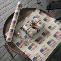 Patriotic 40th Birthday USA 250th Anniversary Wrapping Paper Roll 250 Years of Liberty 1986 40 Year Old Gift