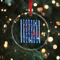 Patriotic 4th of July Pregnancy Announcement Preppy Style Crystal Glass Ornament Burgers On The Grill Bun In The Oven Summer BBQ