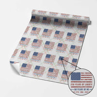 Patriotic 60th Birthday USA 250th Anniversary Wrapping Paper Roll 250 Years of Liberty 1966 60 Year Old Gift