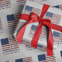 Patriotic 70th Birthday USA 250th Anniversary Wrapping Paper Roll 250 Years of Liberty 1956 70 Year Old Gift