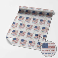 Patriotic 70th Birthday USA 250th Anniversary Wrapping Paper Roll 250 Years of Liberty 1956 70 Year Old Gift