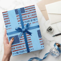 Patriotic 80th Birthday USA 250th Anniversary Wrapping Paper Roll 250 Years of Liberty 1946 80 Year Old Gift