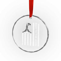 Patriotic American Pride Astronaut Lunar Mission Crystal Glass Ornament Back To The Moon