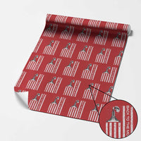 Patriotic American Pride Astronaut Lunar Mission Wrapping Paper Roll Back To The Moon