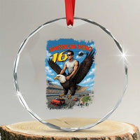 Patriotic Americanana Speed Legend 16 Tribute Crystal Glass Ornament American Hero Bald Eagle Speedway Memorial - Wonder Print Shop