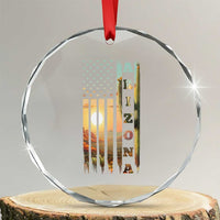 Patriotic Arizona State Flag Crystal Glass Ornament Southwest Landscape Gift