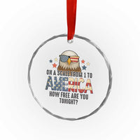 Patriotic Bald Eagle Crystal Glass Ornament How Free Are You Tonight 4th of July - Wonder Print Shop