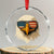 Patriotic Bald Eagle Crystal Glass Ornament With Sunglasses American Flag Vintage - Wonder Print Shop