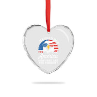 Patriotic Bald Eagle Heart Crystal Glass Ornament On A Scale Of One To America How Free Are You Tonight - Wonder Print Shop