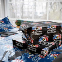 Patriotic Bald Eagle Wrapping Paper Roll On A Scale Of One To America How Free Are You Tonight - Wonder Print Shop