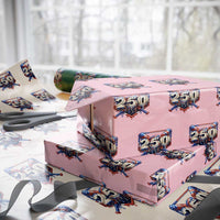Patriotic Baseball Drip Wrapping Paper Roll USA 250th Anniversary Gift