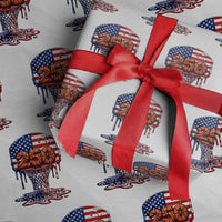 Patriotic Basketball Drip Wrapping Paper Roll USA 250th Anniversary Gift
