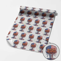 Patriotic Basketball Drip Wrapping Paper Roll USA 250th Anniversary Gift