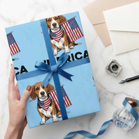 Patriotic Beagle Lover 4th Of July Dog Wrapping Paper Roll Merica Pride