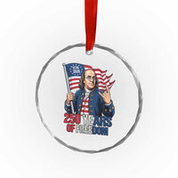 Patriotic Benjamin Franklin Crystal Glass Ornament 250 Years Of Freedom