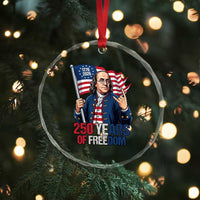 Patriotic Benjamin Franklin Crystal Glass Ornament 250 Years Of Freedom