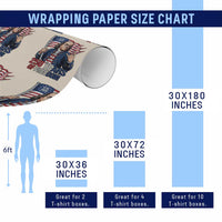Patriotic Benjamin Franklin Wrapping Paper Roll 250 Years Of Freedom