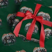 Patriotic Bigfoot And Mothman Wrapping Paper Roll Funny Cryptid Lover Gift