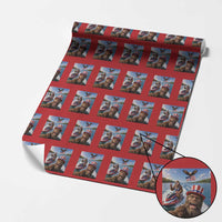 Patriotic Bigfoot Squad Chill Summer Vacation Graphic Wrapping Paper Roll
