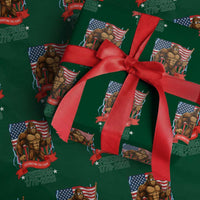 Patriotic Bigfoot US 250th Anniversary Wrapping Paper Roll Sasquatch Celebrating 250 Years of Freedom 1776 to 2026 - Wonder Print Shop