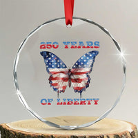Patriotic Butterfly Crystal Glass Ornament 250 Years Of Liberty