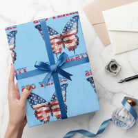 Patriotic Butterfly Wrapping Paper Roll 250 Years Of Liberty