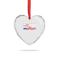 Patriotic Christian Faith Heart Crystal Glass Ornament All Death Can Do Is Deliver Him to Jesus - Wonder Print Shop