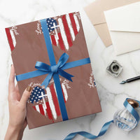 Patriotic Christian Wrapping Paper Roll Faith In God Heart Cross Flag 4th Of July Religious - Wonder Print Shop