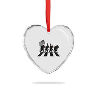 Patriotic Chupacabra Heart Crystal Glass Ornament Funny Cryptid Lover Gift