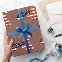 Patriotic Class of 76 Retro American Flag Script Wrapping Paper Roll Graduation Birthday Milestone