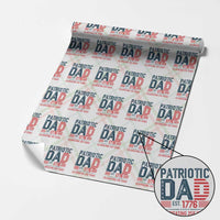 Patriotic Dad 250 Years Wrapping Paper Roll Est. 1776 Funny USA Semiquincentennial - Wonder Print Shop