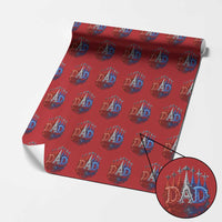 Patriotic Dad Jet Fighter American Flag 4th of July Wrapping Paper Roll