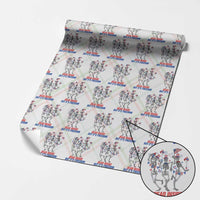 Patriotic Dancing Skeleton Wrapping Paper Roll Dead Inside But Its Freedom