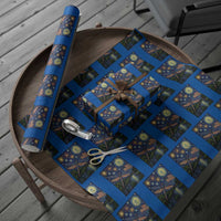 Patriotic Dragonfly Starry Night Swirls Wrapping Paper Roll Nature Lovers