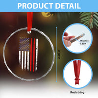 Patriotic Drummer Crystal Glass Ornament Percussionist Gift Drumming Drumsticks American Flag