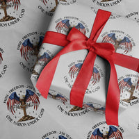 Patriotic Eagle Cross One Nation Under God Wrapping Paper Roll 250th Anniversary