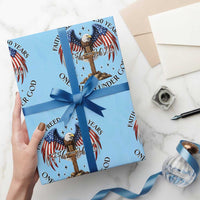 Patriotic Eagle Cross One Nation Under God Wrapping Paper Roll 250th Anniversary