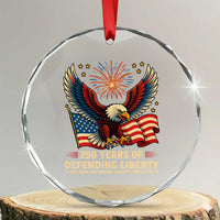 Patriotic Eagle US Army 250th Anniversary Crystal Glass Ornament 250 Years of Defending Liberty 1775 2025 TS02