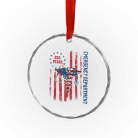 Patriotic ED Nurse Gift Crystal Glass Ornament 250 Years Of Emergency Department