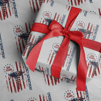 Patriotic ED Nurse Gift Wrapping Paper Roll 250 Years Of Emergency Department