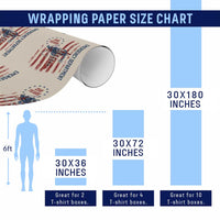 Patriotic ED Nurse Gift Wrapping Paper Roll 250 Years Of Emergency Department
