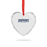 Patriotic ER Nurse Gift Heart Crystal Glass Ornament America 250th Anniversary