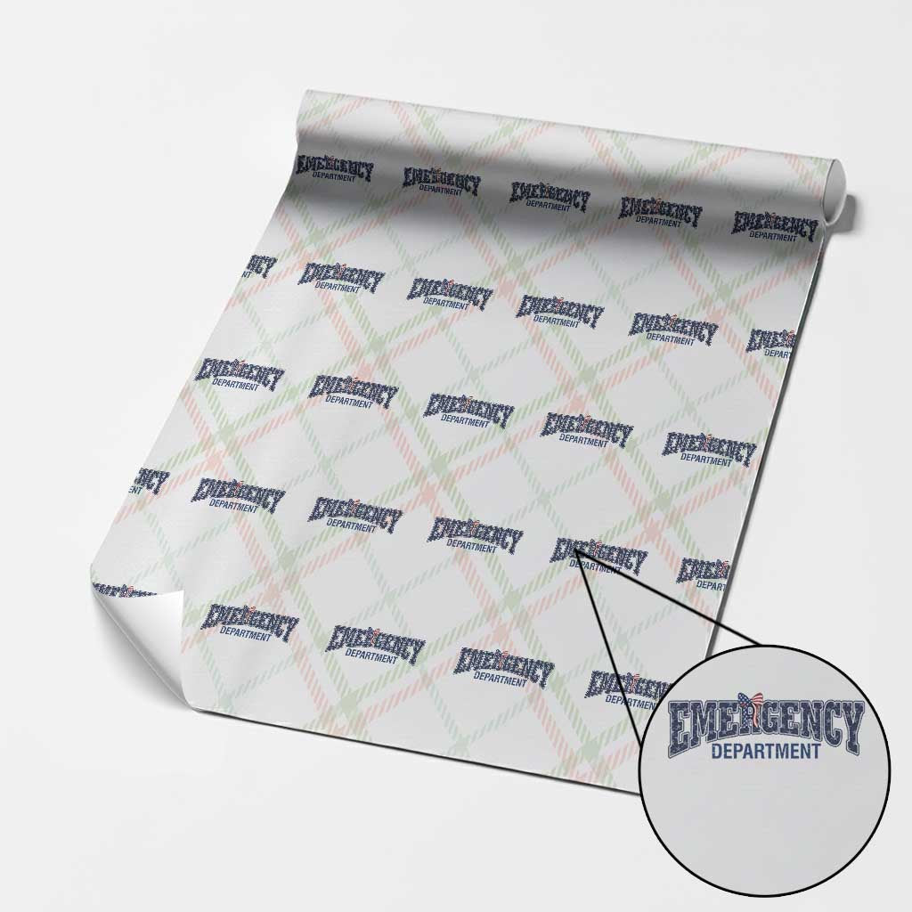 Patriotic ER Nurse Gift Wrapping Paper Roll America 250th Anniversary