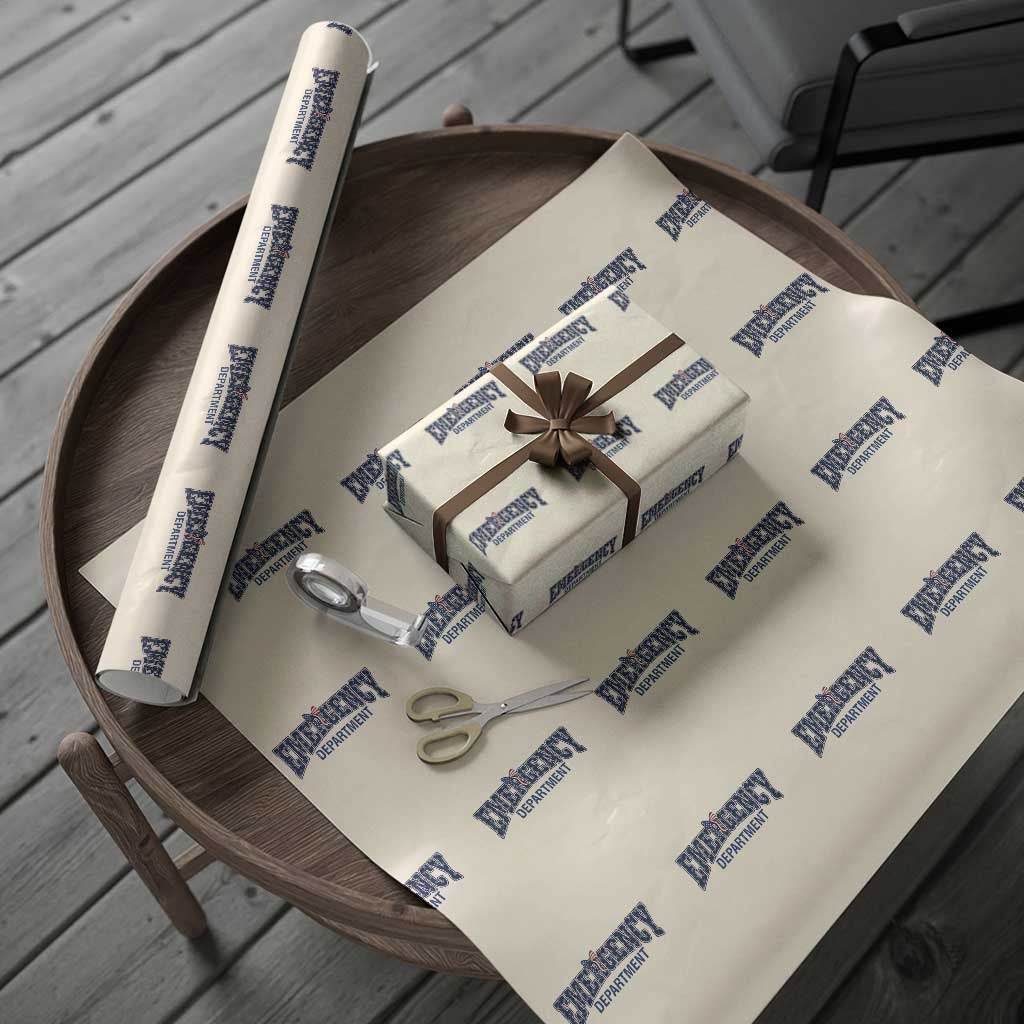 Patriotic ER Nurse Gift Wrapping Paper Roll America 250th Anniversary