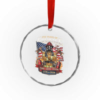 Patriotic Firefighter 250 Years Of Courage USA Anniversary Gift Crystal Glass Ornament