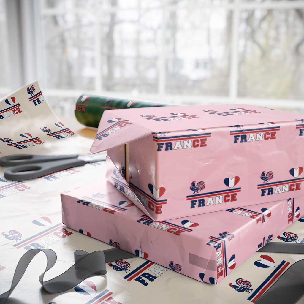 Patriotic France Soccer Fan Wrapping Paper Roll Fierté Football Française