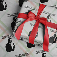 Patriotic Freedom Charlie Kirk Legacy Wrapping Paper Roll It’s OK to Love Your Country - Wonder Print Shop